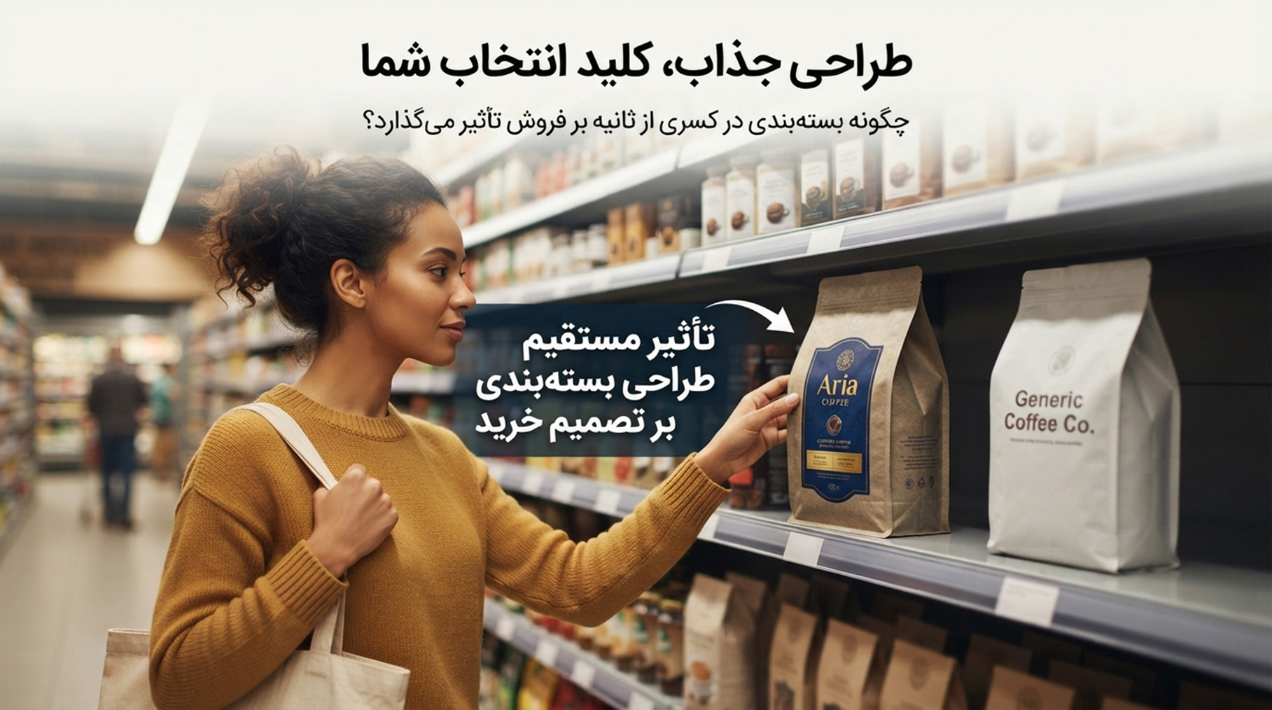 تأثیر مستقیم طراحی بسته&zwnj;بندی بر تصمیم خرید