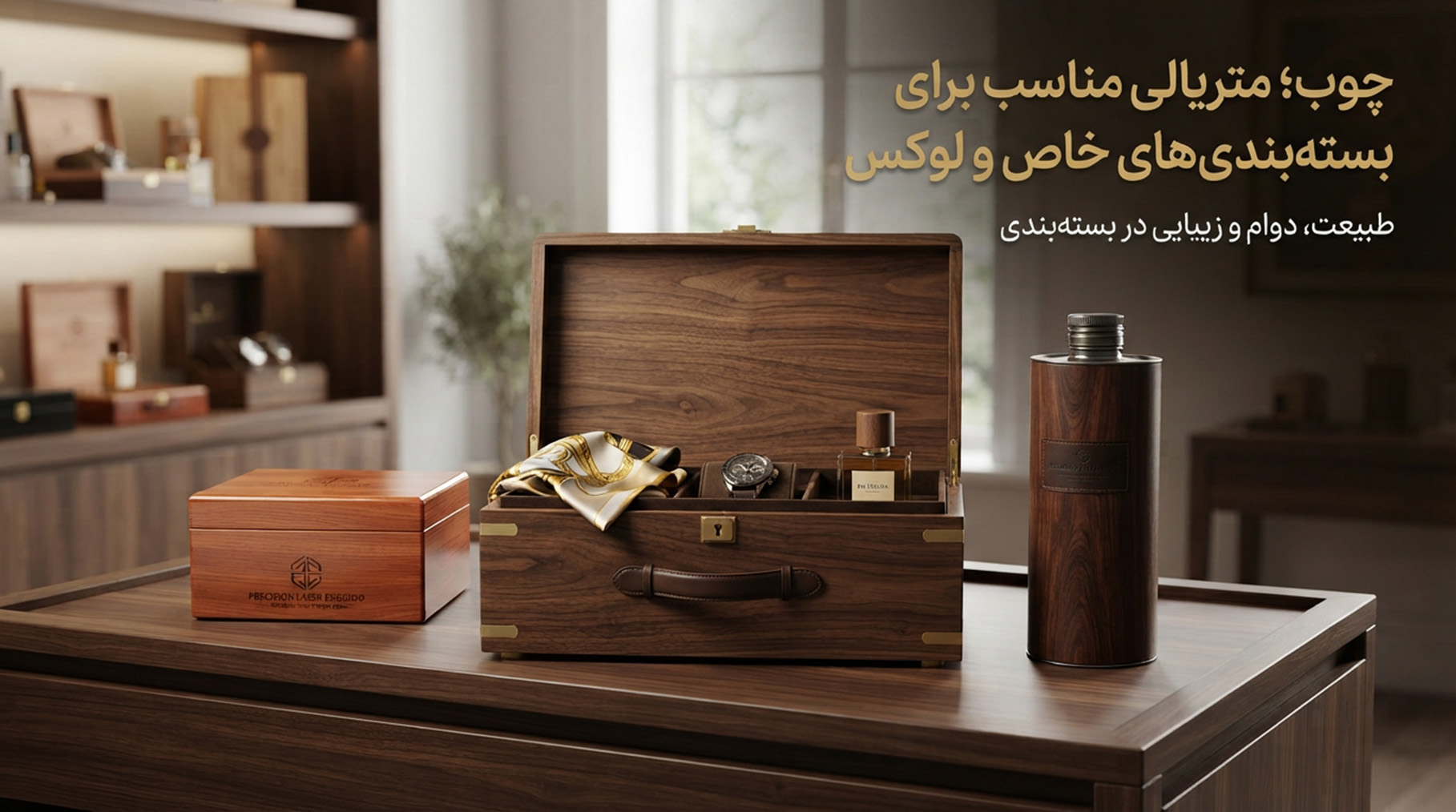 چوب؛ متریالی مناسب برای بستهبندیهای خاص و لوکس